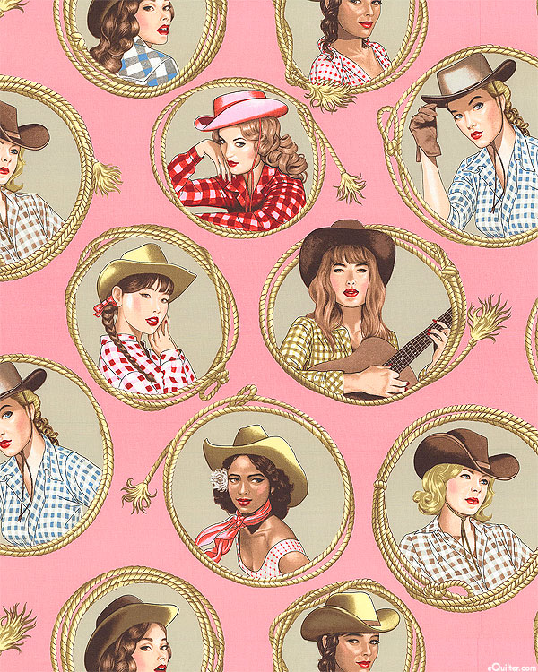 Nicole's Prints - Country Girl - Retro Pink
