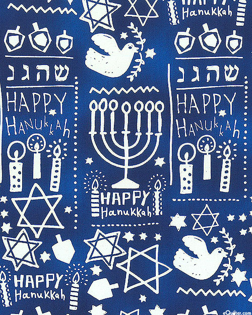 Happy Hanukkah! - 8 Days - Nautical Blue