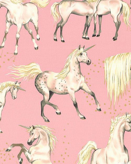 Stars of The Unicorn - Magic & Fantasy - Rose Pink/Gold