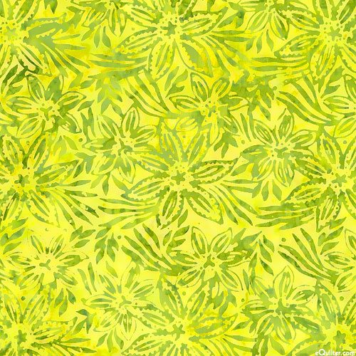 Limelight - Floral Delights Batik - Kiwi Green