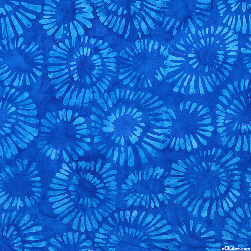 Quiltessentials 5 - Amoebas Batik - Cobalt Blue