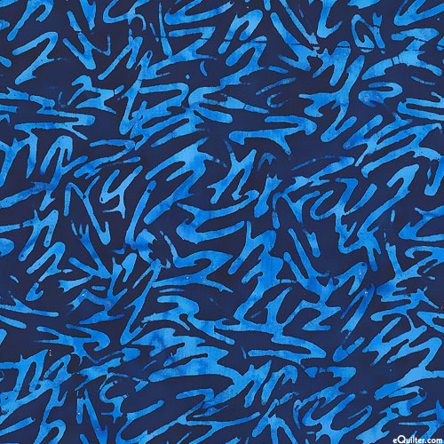 Quiltessentials 5 - Abstract Graffiti Batik - Midnight Blue
