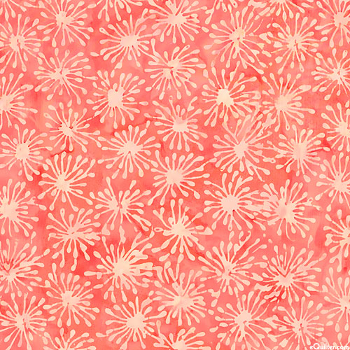 Quiltessentials 5 - Pollen Fluff Batik - Coral Pink