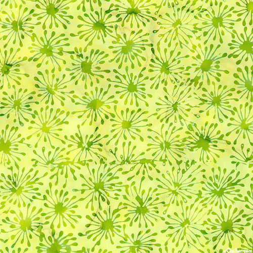 Quiltessentials 5 - Pollen Fluff Batik - Willow Green