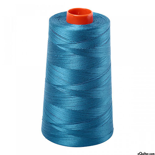 Turquoise - AURIFIL Cotton Thread CONE - Solid 50 Wt - Teal Blue