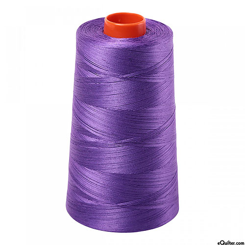 Purple - AURIFIL Cotton Thread CONE - Solid 50 Wt - Dk Lavender