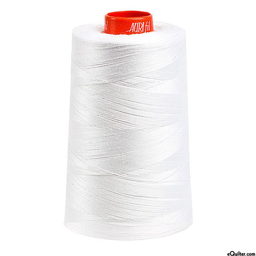 Basic - AURIFIL Cotton Thread CONE - Solid 50 Wt - White