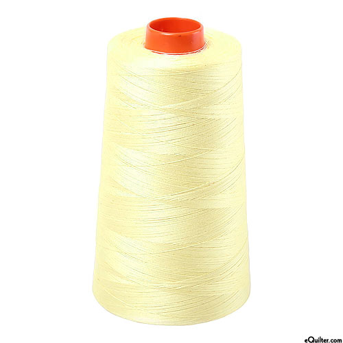 Yellow - AURIFIL Cotton Thread CONE - Solid 50 Wt - Light Lemon
