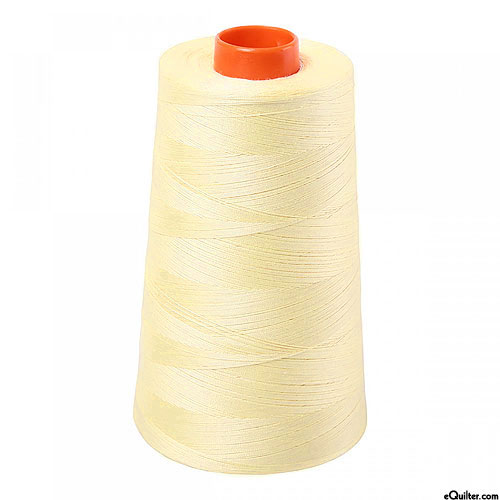 Yellow - AURIFIL Cotton Thread CONE - Solid 50 Wt - Butter