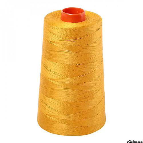 Gold - AURIFIL Cotton Thread CONE - Solid 50 Wt - Orange Mustard