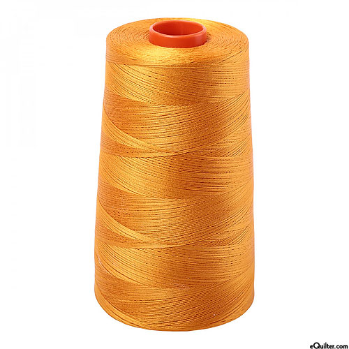 Orange - AURIFIL Cotton Thread CONE - Solid 50 Wt - Saffron