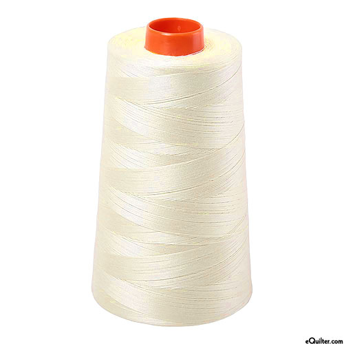 Cream - AURIFIL Cotton Thread CONE - Solid 50 Wt - Shimmer