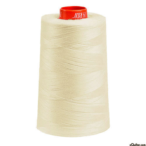 Beige - AURIFIL Cotton Thread CONE - Solid 50 Wt - Light Natural