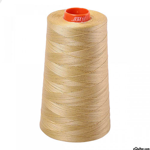 Beige - AURIFIL Cotton Thread CONE - Solid 50 Wt - Beige