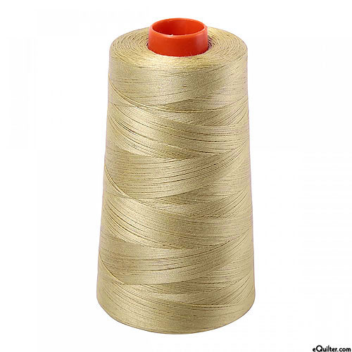 Natural - AURIFIL Cotton Thread CONE - Solid 50 Wt - Tea Dye