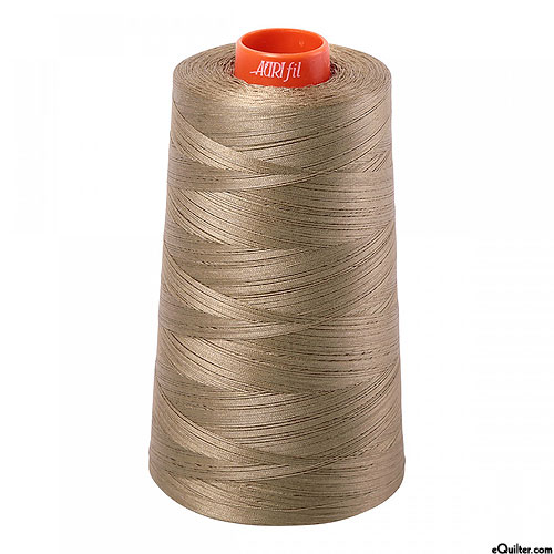 Brown - AURIFIL Cotton Thread CONE - Solid 50 Wt - Sandstone