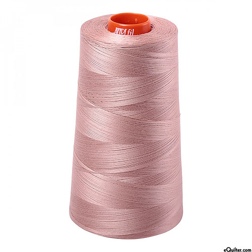 Pink - AURIFIL Cotton Thread CONE - Solid 50 Wt - Antique Blush