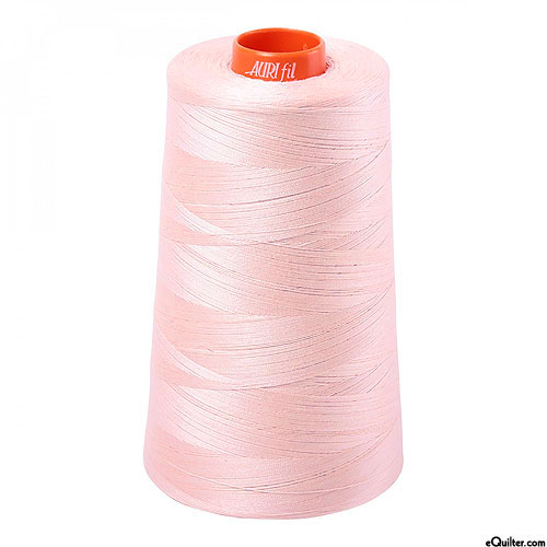 Pink - AURIFIL Cotton Thread CONE - Solid 50 Wt - Pale Pink