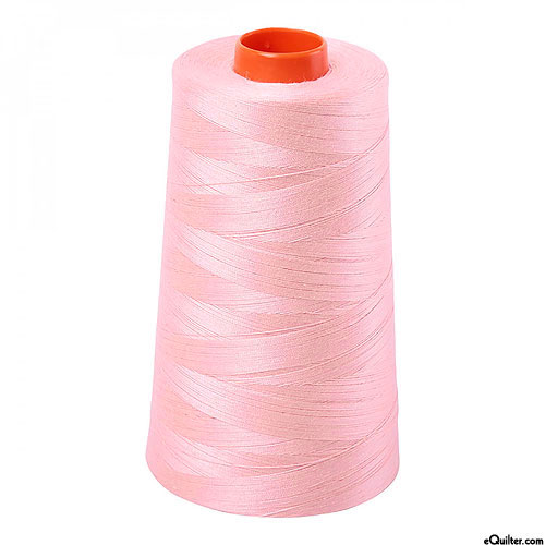 Pink - AURIFIL Cotton Thread CONE - Solid 50 Wt - Blush Pink
