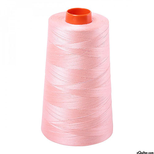 Pink - AURIFIL Cotton Thread CONE - Solid 50 Wt - Baby Pink