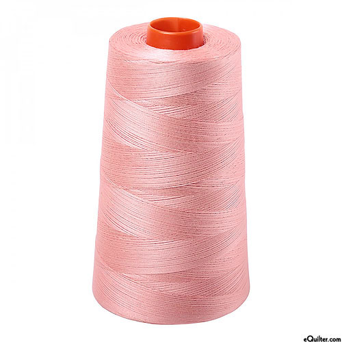 Pink - AURIFIL Cotton Thread CONE - Solid 50 Wt - Lt Peony Pink