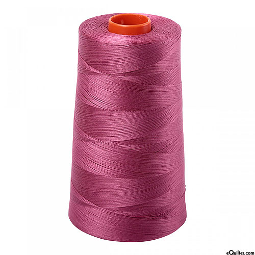 Pink - AURIFIL Cotton Thread CONE - Solid 50 Wt - Rose