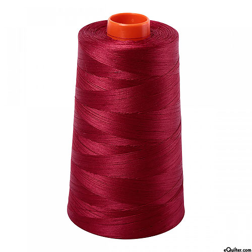 Burgundy - AURIFIL Cotton Thread CONE - Solid 50 Wt - Dk Carmine