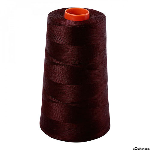 Brown - AURIFIL Cotton Thread CONE - Solid 50 Wt - Very Dk Brown