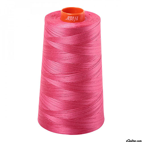 Pink - AURIFIL Cotton Thread CONE - Solid 50 Wt - Cherry Blossom