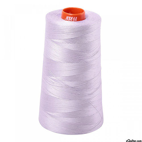 Purple - AURIFIL Cotton Thread CONE - Solid 50 Wt - Pale Iris