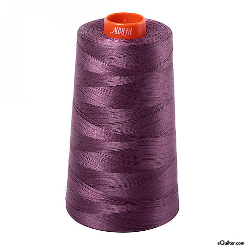 Purple - AURIFIL Cotton Thread CONE - Solid 50 Wt - Mulberry