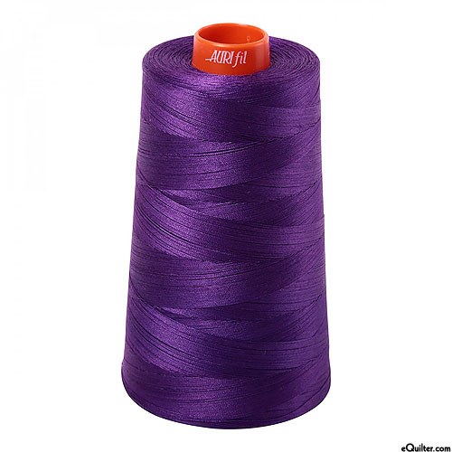 Purple - AURIFIL Cotton Thread CONE - Solid 50 Wt - Dark Violet