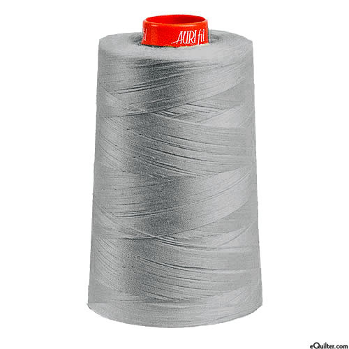 Natural - AURIFIL Cotton Thread CONE - Solid 50 Wt - Gray