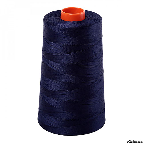 Blue - AURIFIL Cotton Thread CONE - Solid 50 Wt - Very Dk Navy