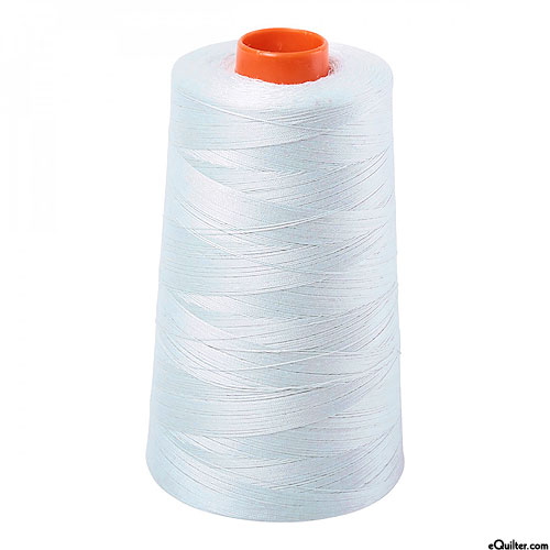 Green - AURIFIL Cotton Thread CONE - Solid 50 Wt - Mint Ice