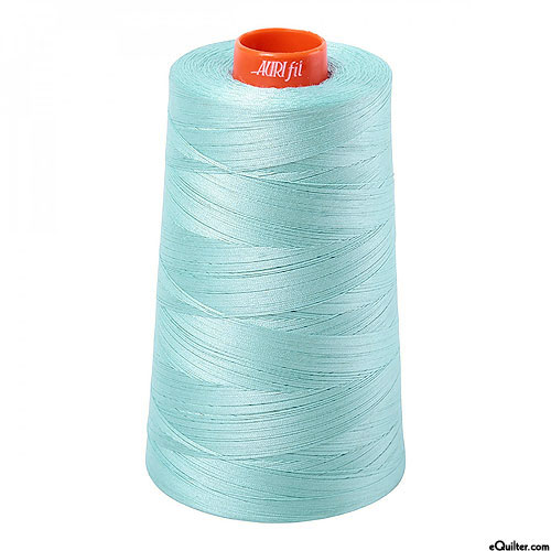 Aqua - AURIFIL Cotton Thread CONE - Solid 50 Wt - Aquamarine