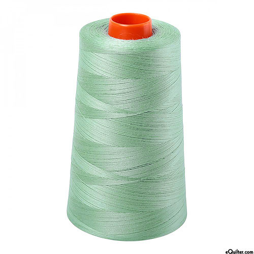 Green - AURIFIL Cotton Thread CONE - Solid 50 Wt - Light Juniper