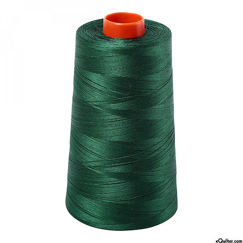 Green - AURIFIL Cotton Thread CONE - Solid 50 Wt - Md Spruce