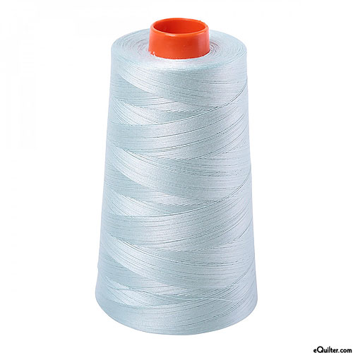 Blue - AURIFIL Cotton Thread CONE - Solid 50 Wt - Iced Blue