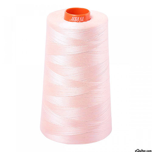 Pink - AURIFIL Cotton Thread CONE - Solid 50 Wt - Fairy Pink