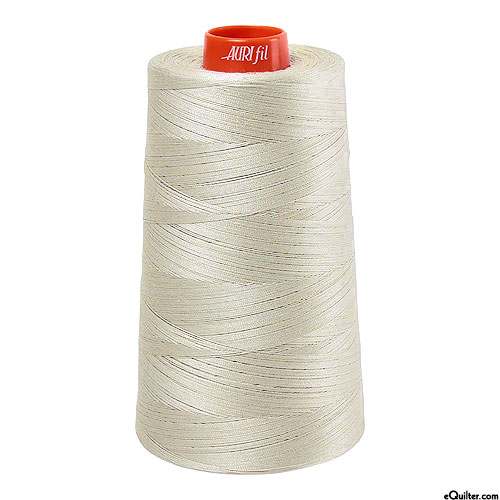 Gray - AURIFIL Cotton Thread CONE - Solid 50 Wt - Moonshine