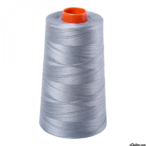 Blue - AURIFIL Cotton Thread CONE - Solid 50 Wt - Heron