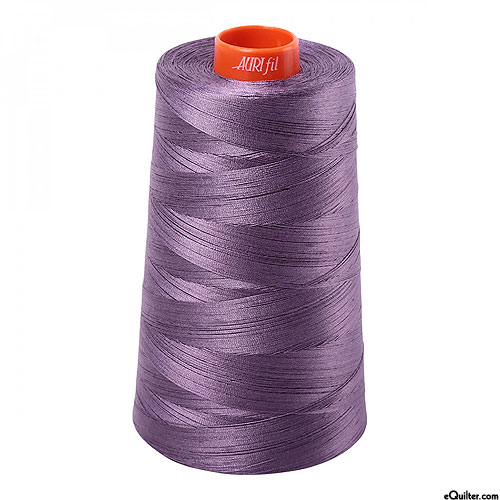 Purple - AURIFIL Cotton Thread CONE - Solid 50 Wt - Plumtastic