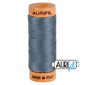 Gray - AURIFIL Cotton Thread - Solid 80 Wt - Medium Gray