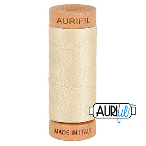Beige - AURIFIL Cotton Thread - Solid 80 Wt - Light Beige