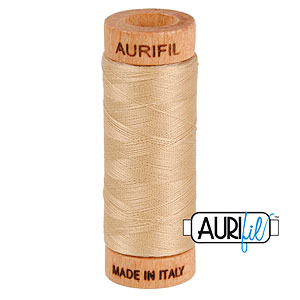 Beige - AURIFIL Cotton Thread - Solid 80 Wt - Beige