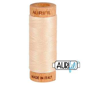Beige - AURIFIL Cotton Thread - Solid 80 Wt - Nude