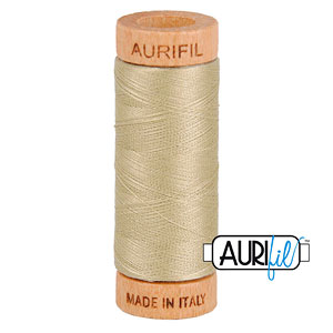 Natural - AURIFIL Cotton Thread - Solid 80 Wt - Stone