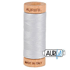 Gray - AURIFIL Cotton Thread - Solid 80 Wt - Dove Gray
