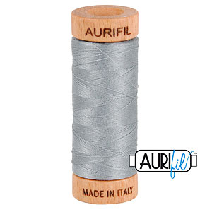 Gray - AURIFIL Cotton Thread - Solid 80 Wt - Lt Blue Gray